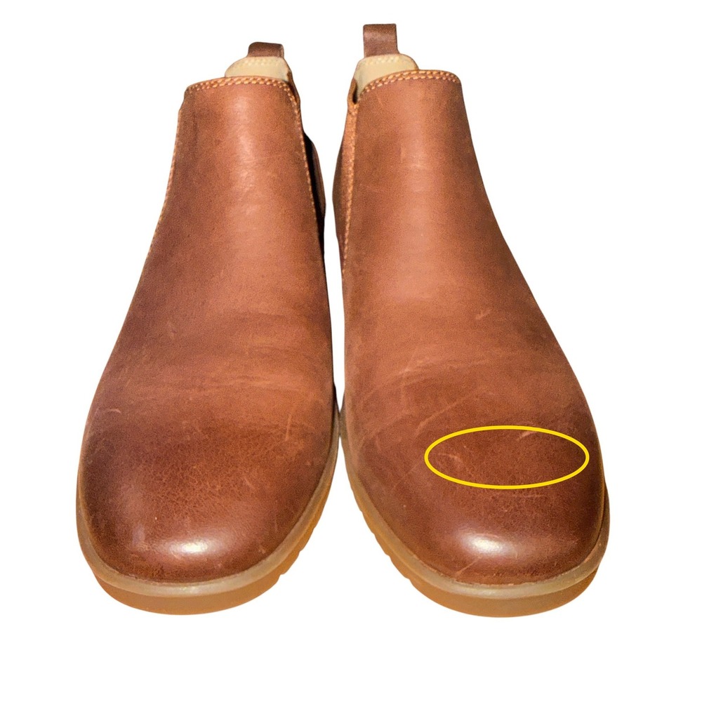 NEW Dansko Chelsea Boots Womens 9-9.5/40 Ankle Boots Burnished Brown Leather Lug - Picture 6 of 14